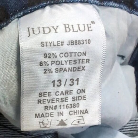 Judy Blue Mid Rise Medium Wash Cheetah Print Skinny Jeans Size 13 - Picture 4 of 4